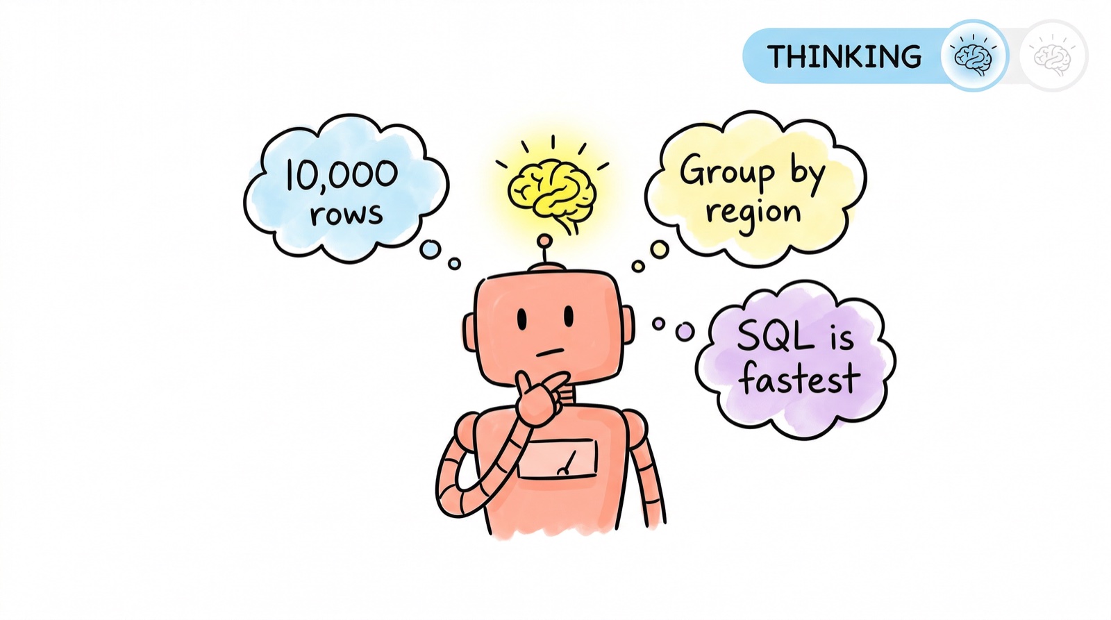 Robot thinks with reasoning bubbles