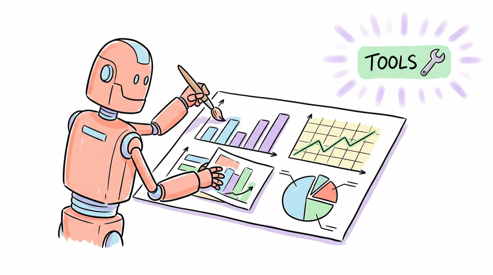 Robot uses Tools to build dashboard